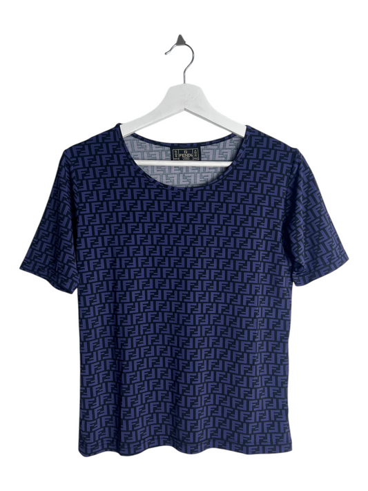 FENDI Navy Blue Monogram Top