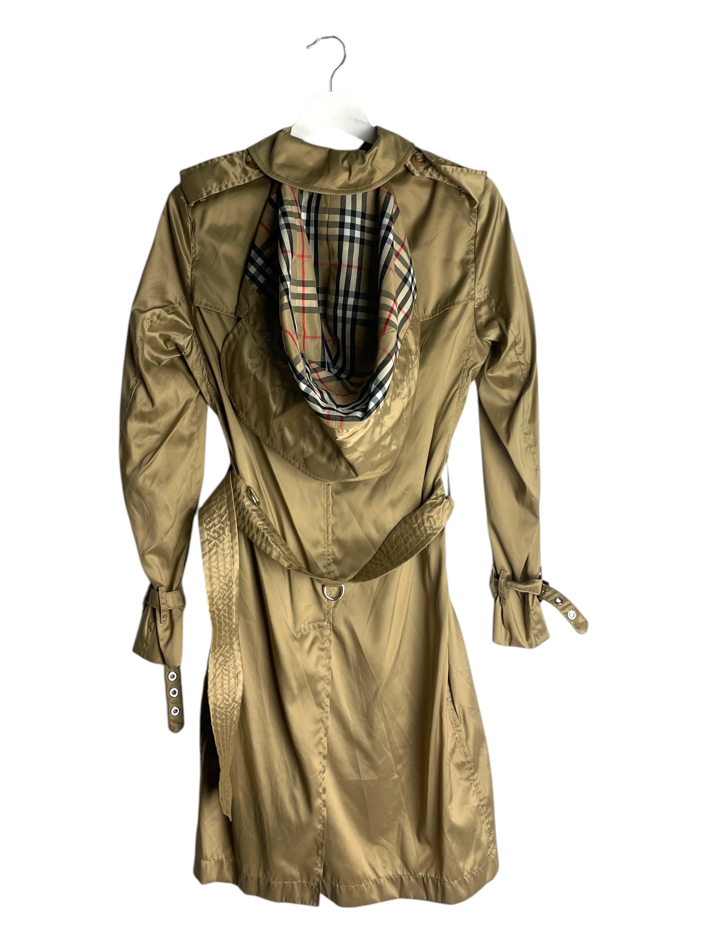 BURBERRY Satin Hooded Trench Coat